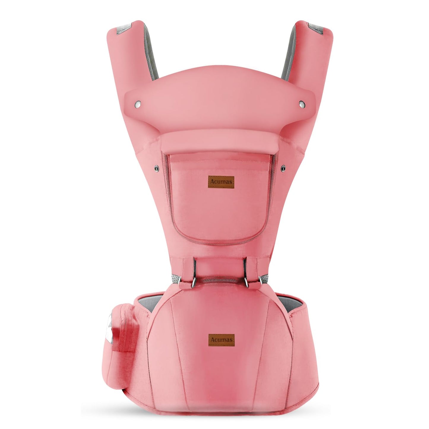 Baby Carrier with Hip Seat, Baby Carrier Newborn to Toddler, 6-in-1 Ways to Carry, All Seasons, Adjustable Baby Holder Carrier for Breastfeeding(Pink)