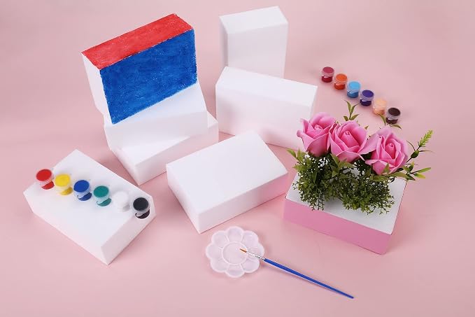 AMZQNART 8pcs 6x4x2in Craft Foam Blocks White