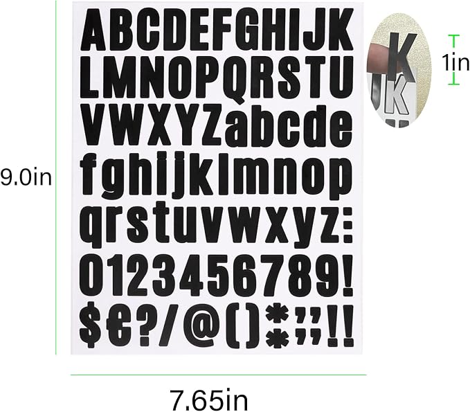 810 Piece 10 Sheet Letter Stickers