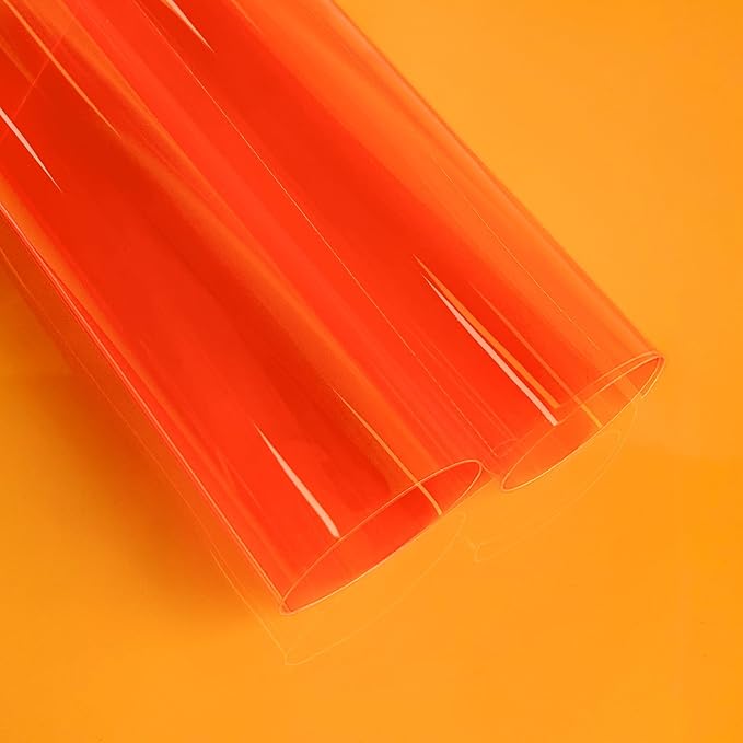 Transparent PVC Faux Leather Sheets, Glossy Waterproof Clear Vinyl Fabric