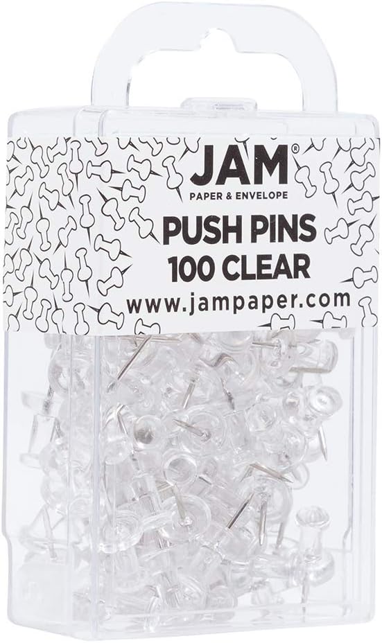 JAM PAPER Colorful Push Pins