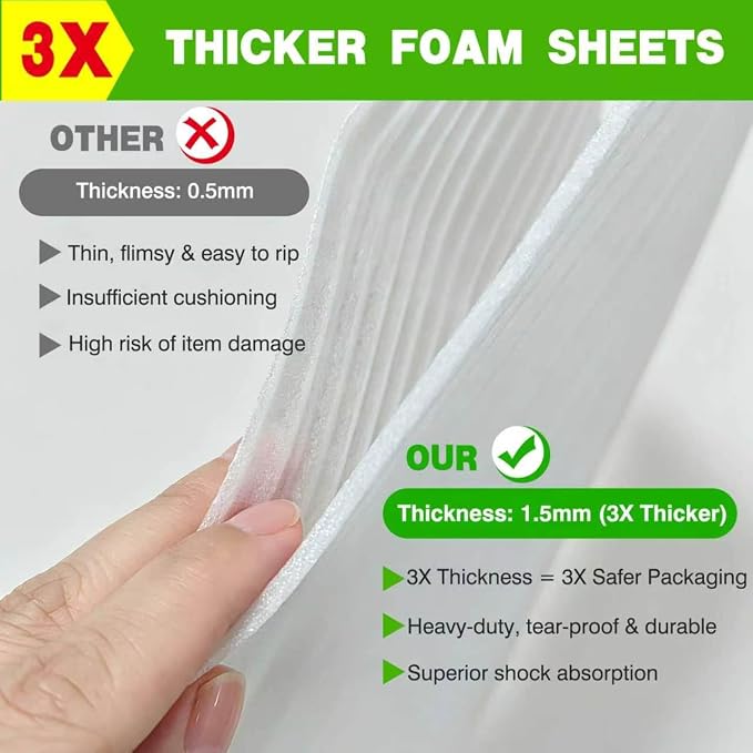 3X Thicker Foam Sheets, 110 Pack Foam Sheets