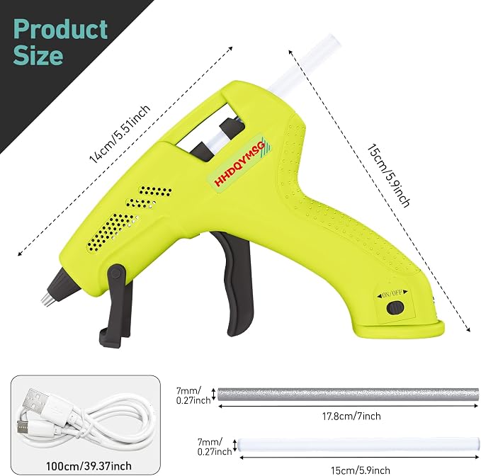 Cordless Hot Glue Gun, 20W Hot Glue Gun