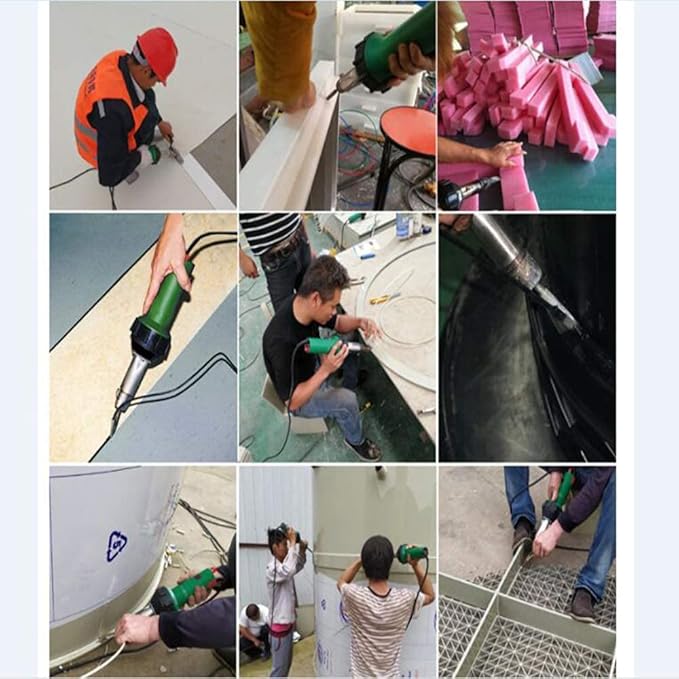 Hot Air Welder & Heat Gun Kit, Professional 1600W Plastic Repair Welder Kit for PVC/TPO/Vinyl, Roofing, Automotive, Flooring with Welding Nozzles, Seam Roofing Roller