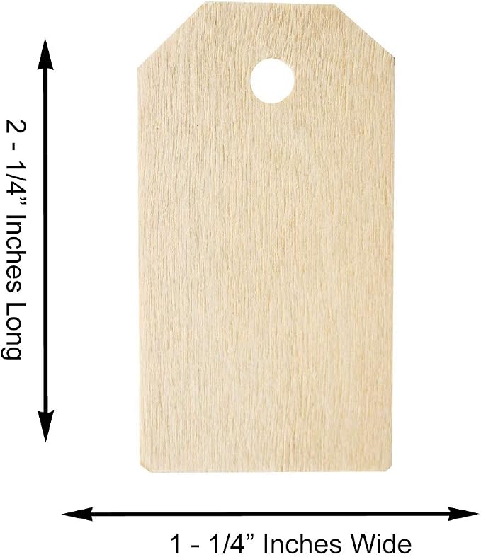 Super Z Outlet 50 Pack Unfinished Natural Wood Rectangle Blank Pieces Wooden