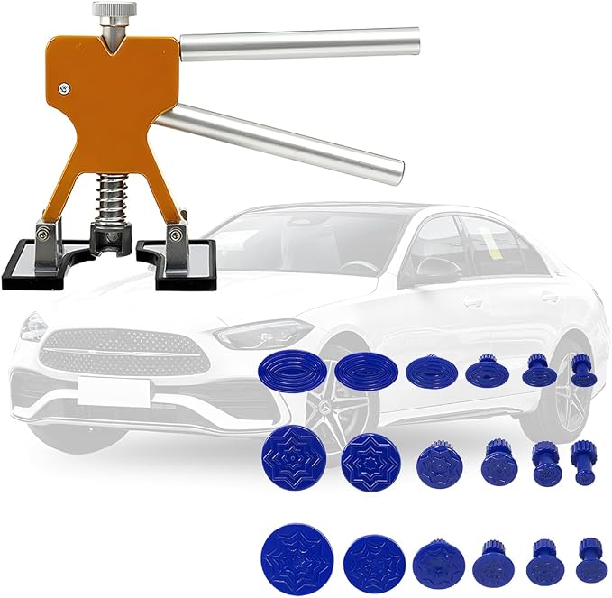 Zpana 18PCS/Set Car Dent Puller Kit, Paintless Vehicle Remover Pull Tools
