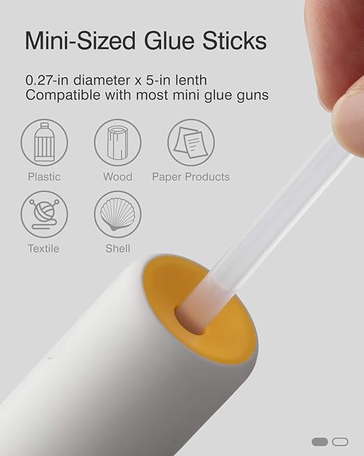 HOTO Mini Hot Glue Sticks, Compatible