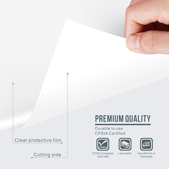 12" x 12ft Heat Transfer Vinyl Rolls, PU HTV Vinyl White