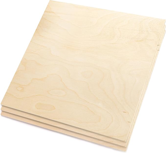 Yarlung 10 Pack Baltic Birch Plywood, 11.8 x 11.8 x 1/4 Inch Baltic Birch Wood