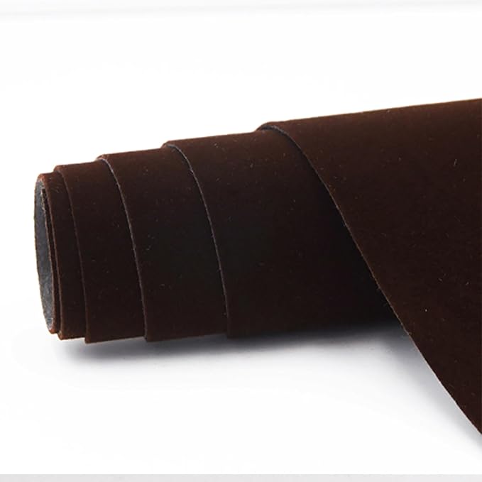 Coffee Large Size Self Adhesive Soft Velvet Drawer Liner DIY Fabric Felt Liner