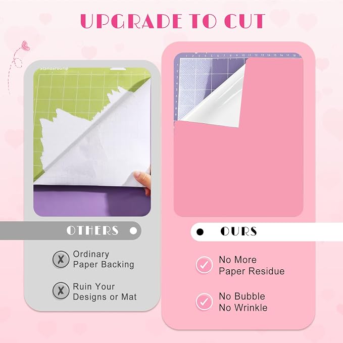 Tintnut Flamingo Pink Permanent Vinyl 8 Sheets 12''x10'' Adhesive Vinyl | Solid