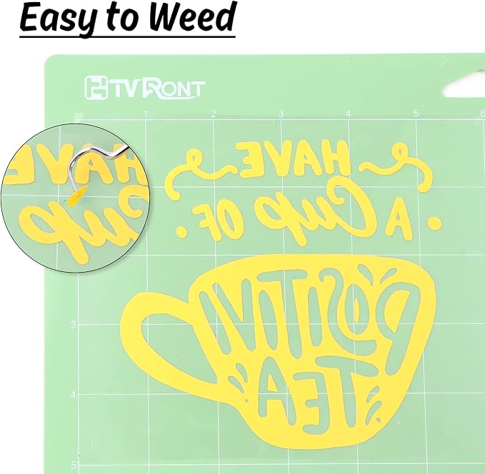 HTVRONT Yellow 12" x 5ft HTV Vinyl Rolls | Easy Cut & Weed Heat Transfer Vinyl