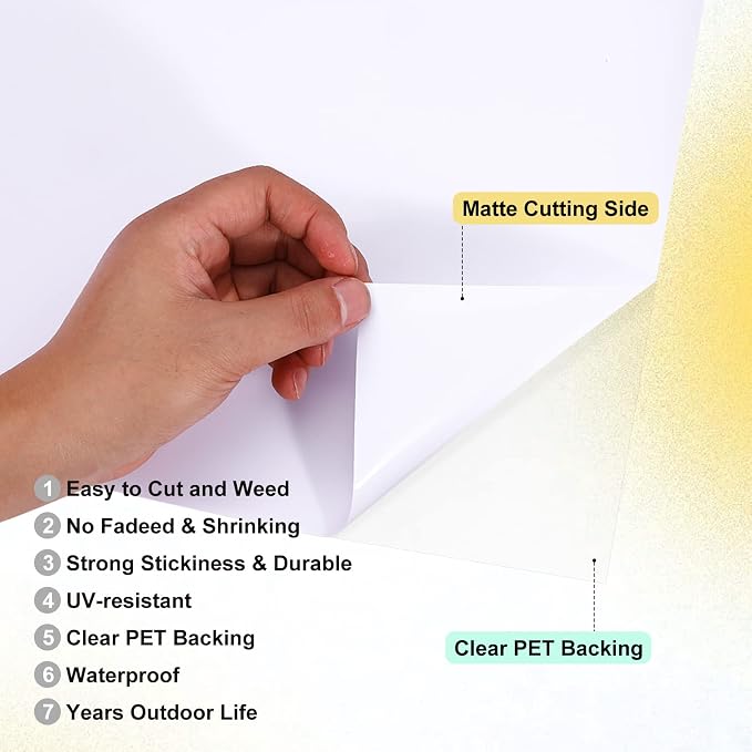 XSEINO White Permanent Vinyl