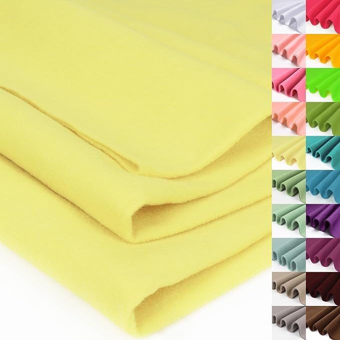 XSEINO Soft Felt Fabric, Large Single Piece, 36x108 Inch, 1.4mm Thick Pale