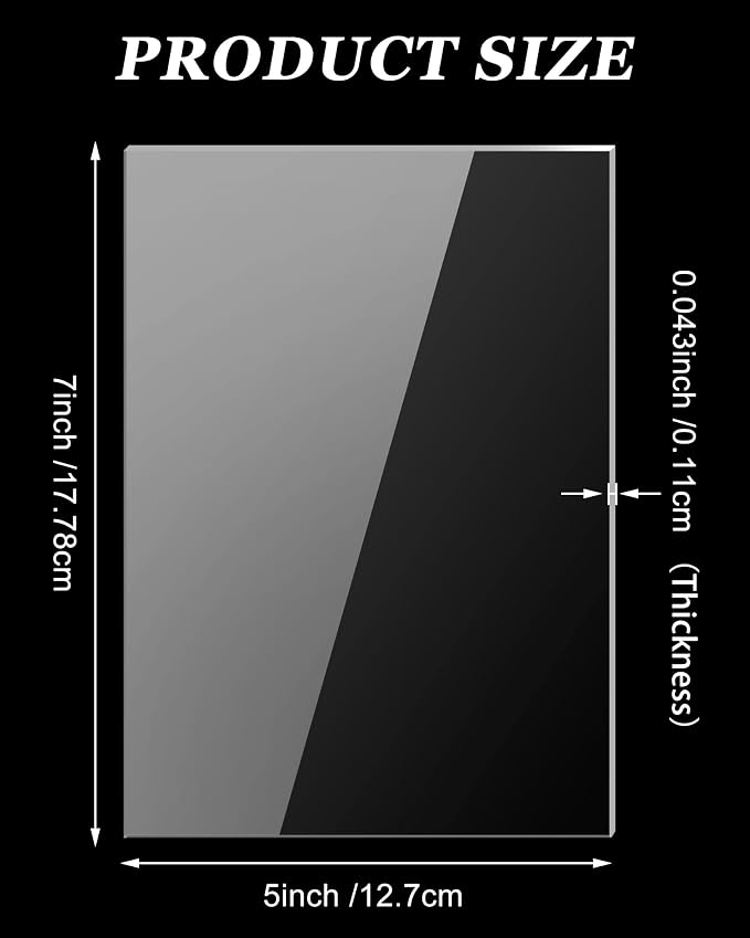 120 Pieces 1mm Thick Acrylic Sheets 5 x 7 Inch Acrylic Clear Sheet