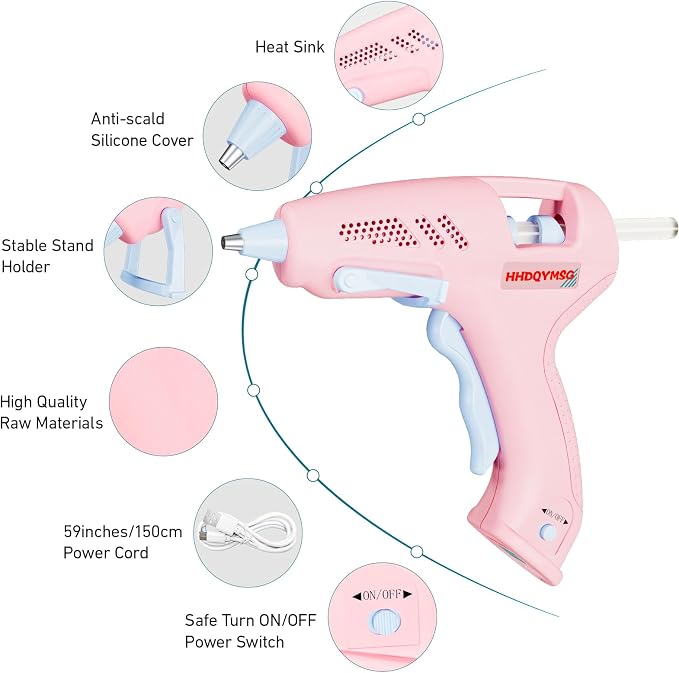 Cordless Hot Glue Gun, 20W Hot Glue Gun