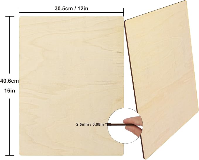 12 Pack Unfinished Plywood Sheets