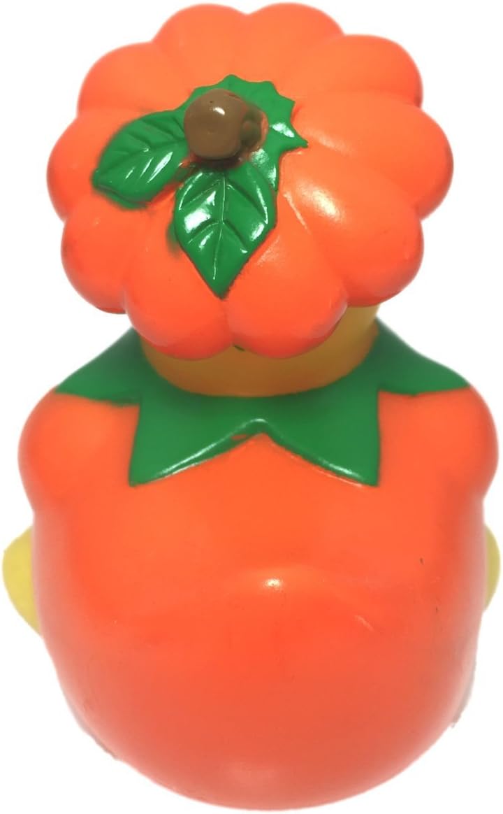 3" Halloween Pumpkin Rubber Duck [Sealed Hole, Floats Upright] - Baby Safe Bathtub Bathing Toy