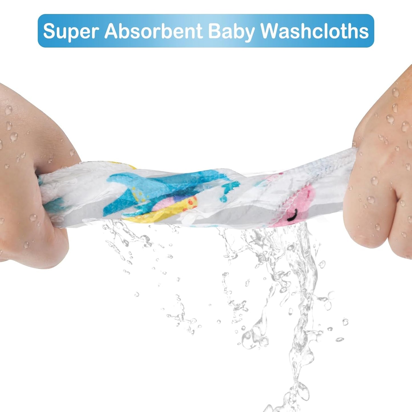 Baby Washcloths, 24Pack Baby Wash Cloths Extra Soft & Ultra Absorbent, Baby Towels and Washcloths Face Towels for Unisex Boys Girls Body, Washclothes Gentle on Sensitive Skin, 9x9 Purple Dinosaur