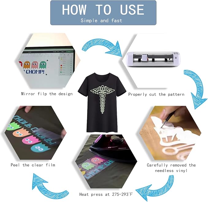 Glow in The Dark Heat Transfer Vinyl