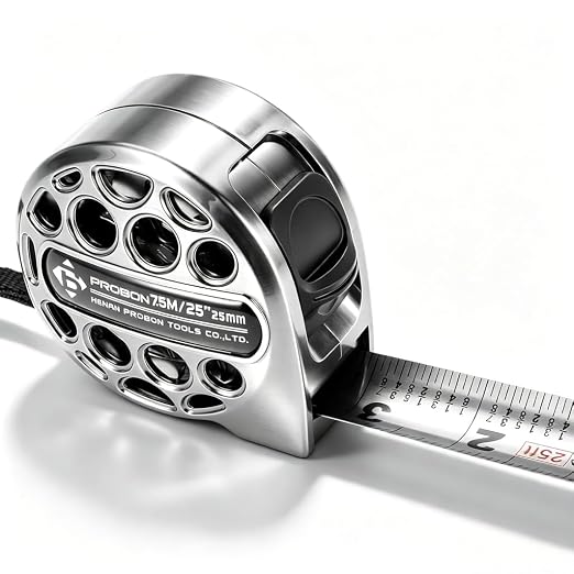 Stainless Steel Tape Measure 25Ft/7.5M Double Side Scale Metric & Imperial |