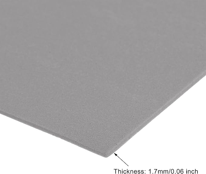 uxcell Dark Grey EVA Foam Sheets 11 x 8 inch 1.7mm Thickness