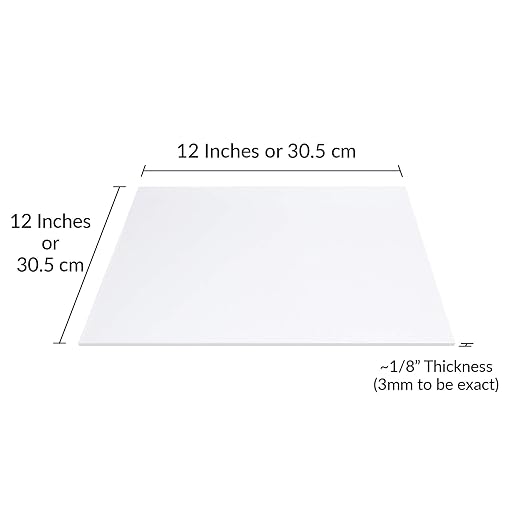 SimbaLux Acrylic Sheet Clear Cast Plexiglass 12”x12” 1/8” Thick 3mm, 2 Pack |