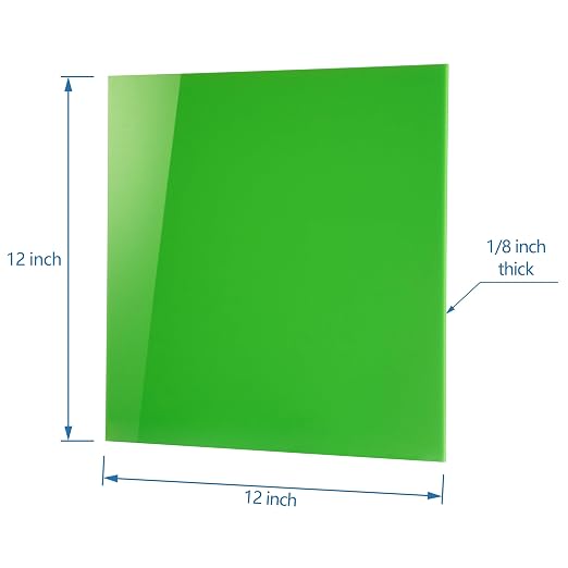 KAITELA Pack of 10 Colored Cast Acrylic Sheet 12" x 12" x 1/8" Thick |