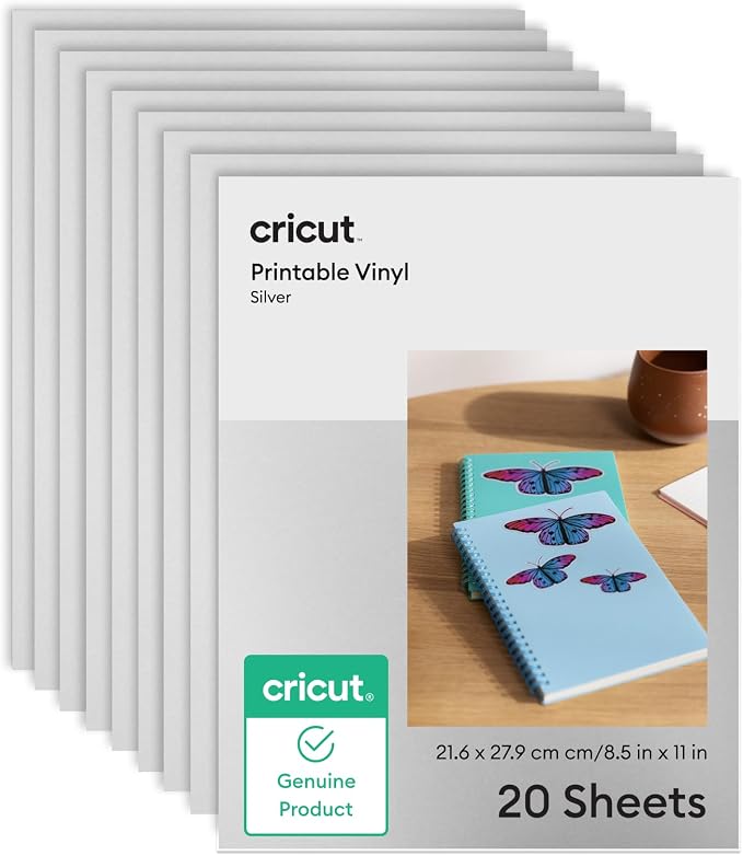 Cricut Silver Vinyl Sticker Paper | Printable Stickers