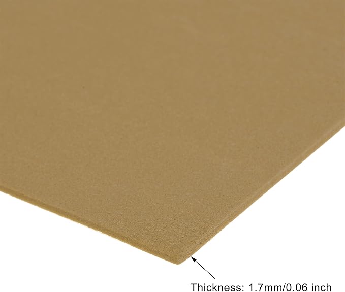 uxcell Light Brown EVA Foam Sheets 11 x 8 inch 1.7mm Thickness