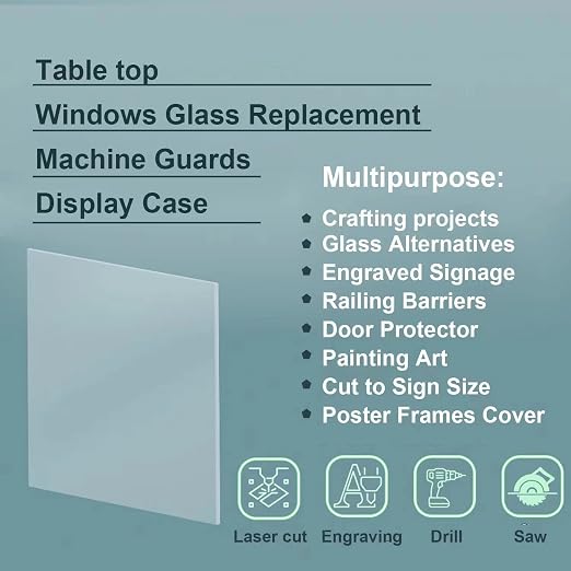 24x48 Plexiglass Sheets 1/4 inch Thick Clear 24x48 Acrylic Plexiglass Sheet 1/4