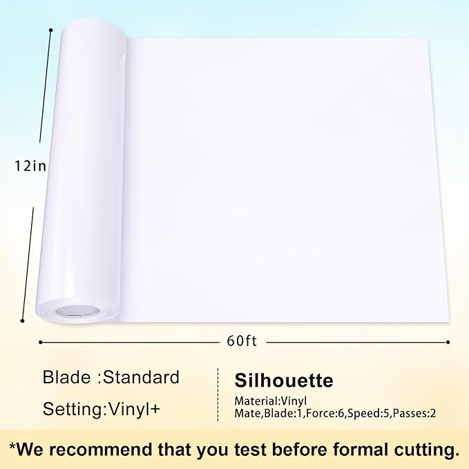 XSEINO White Permanent Vinyl