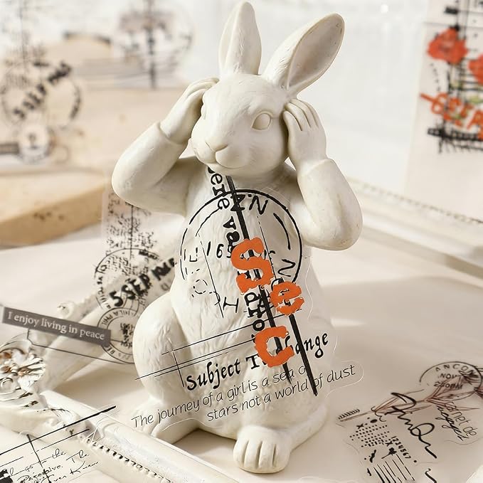 180PCS Vintage Transparent Border Landscape Scrapbooking Stickers