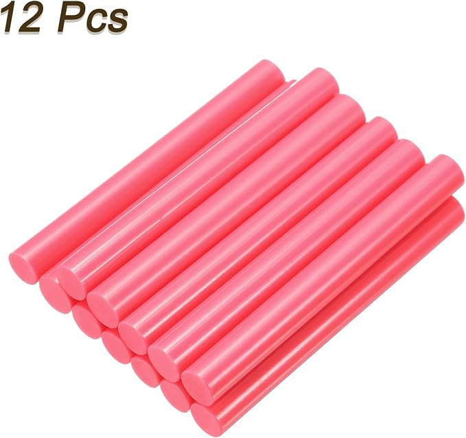 uxcell Mini Hot Glue Sticks for Glue Gun 11mm x 100mm Rose Red 12pcs