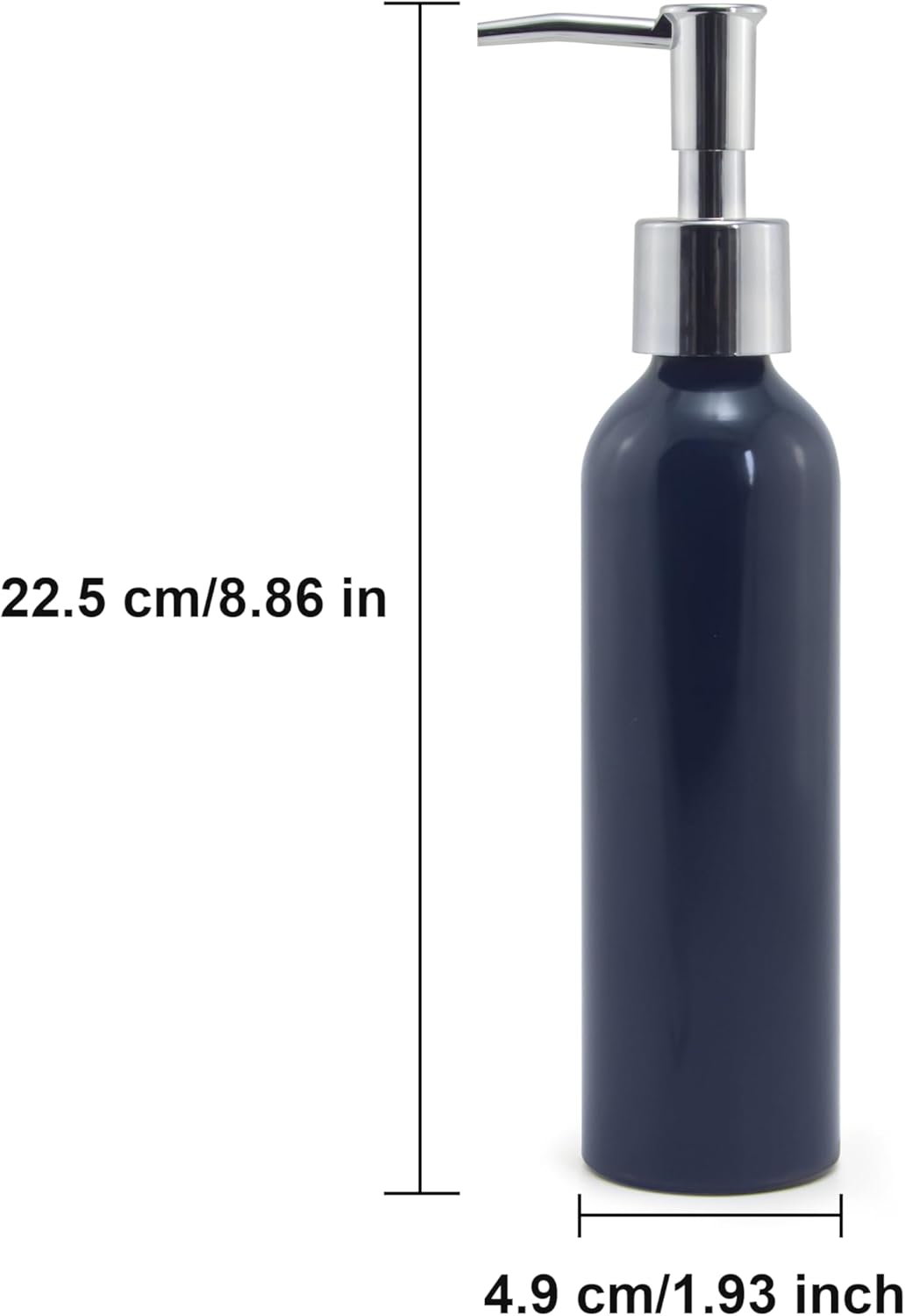 Elitzia ETOH01 ETOH02 Massage Oil Warmer Use Metal Pump Bottle Dispenser 1 Pack 8.45oz/250ml Portable Cylinder Massage Oil Gel Lotion Pump Durable Refillable Containers (Aluminum Oxide Bottle)