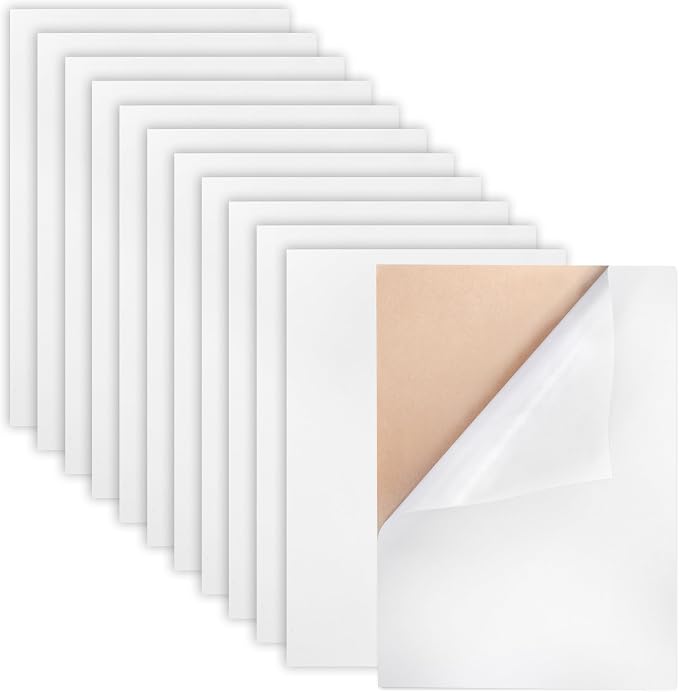 Caydo 12PCS White Self Adhesive Felt Sheets, Felt