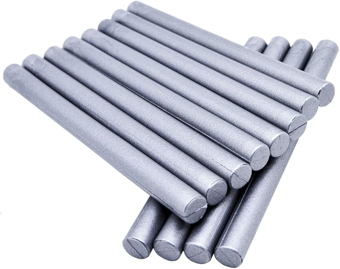Large Silver Wax Seal Sticks for Standard Glue Gun, standard glue gun, 12 pack