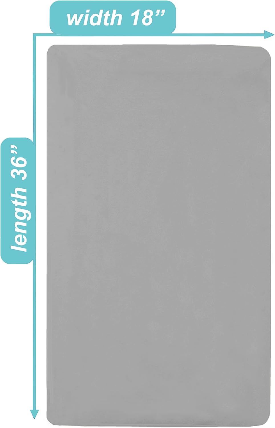 American Baby Company 100% Natural Cotton Fitted Cradle/Bassinet Sheet 36" x 18" - Soft, Breathable & Hypoallergenic Bed Sheet, Gray, Neutral for Boys & Girls (Pack of 2)