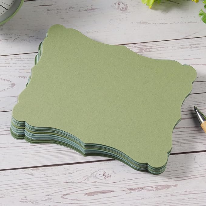 50 Pack Blank Kraft Greeting Cards, 5 Colors, 4x6IN | Thick Cardstock Paper