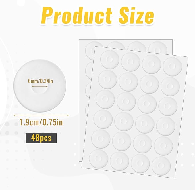96PCS Non-Slip Silicone Grips for Quilting Templates Quilting Rulers, Adhesive