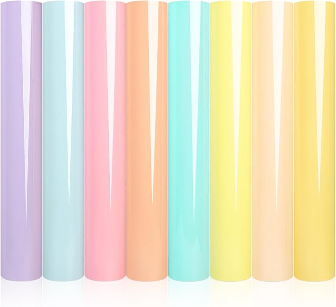 WRAPXPERT Pastel Iron on Vinyl Boho Heat Transfer Vinyl Bundle 12 X 10 in