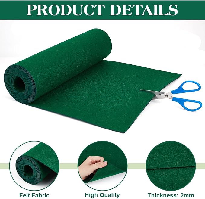 BENECREAT 118x15.7inch Felt Roll, 2mm Thick Nonwoven Felt Roll