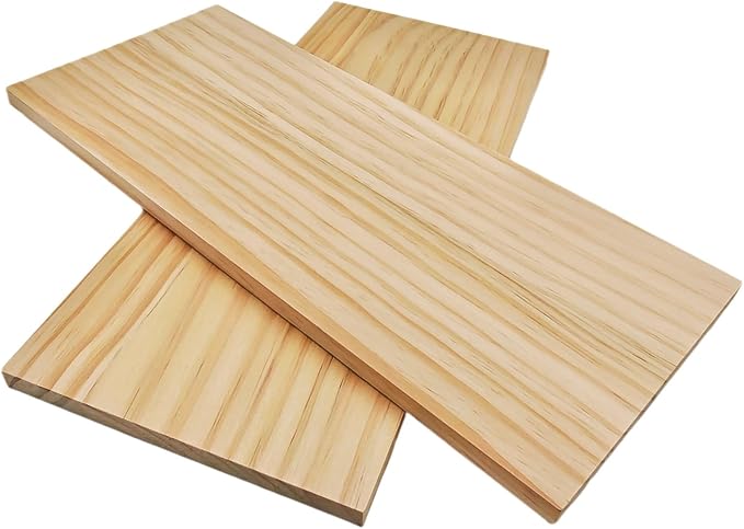 2PCS Rectangle Wood Boards Unfinished Wood Blocks