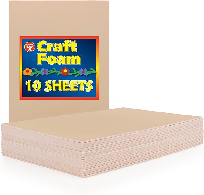 Hygloss Craft Foam Sheets, Tan 10 Count