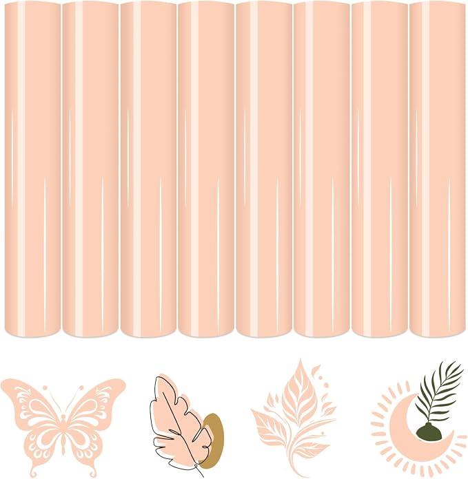HTVSTD Pale Pink Boho HTV Heat Transfer Vinyl 8pcs 12×10in Iron on Vinyl |