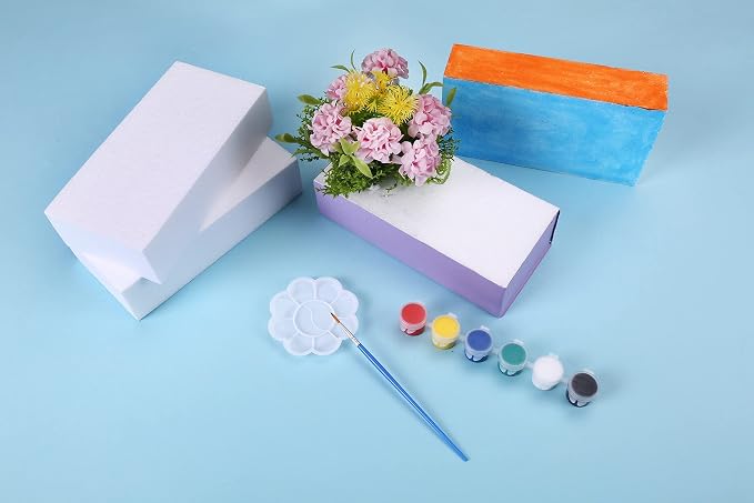 AMZQNART 4pcs 8x4x2in Craft Foam Blocks White