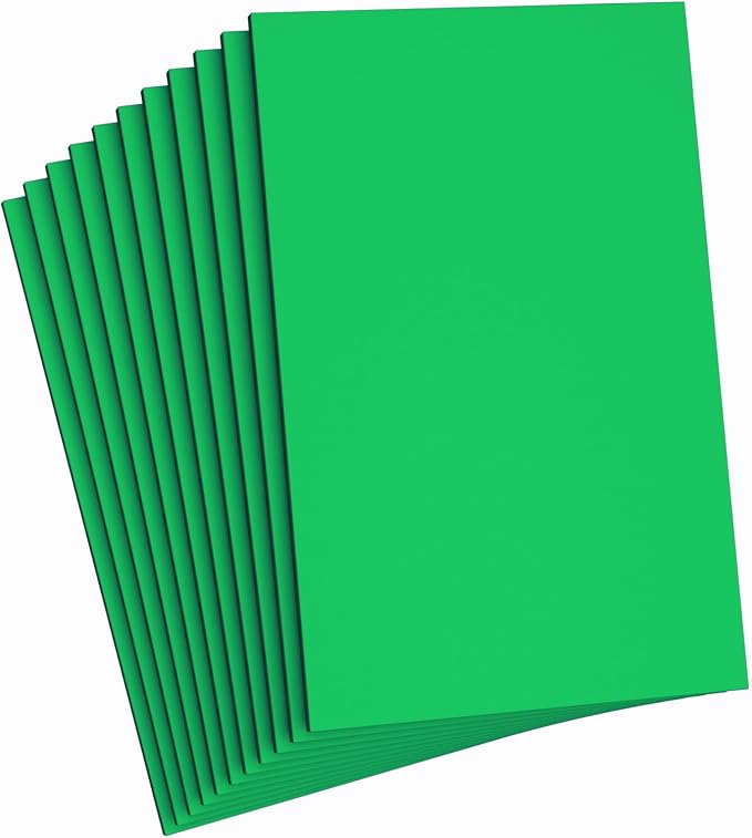 Do²ping Dark Green Foam Sheets Crafts, 8.5x5.5 Inch Eva Craft Foam Paper