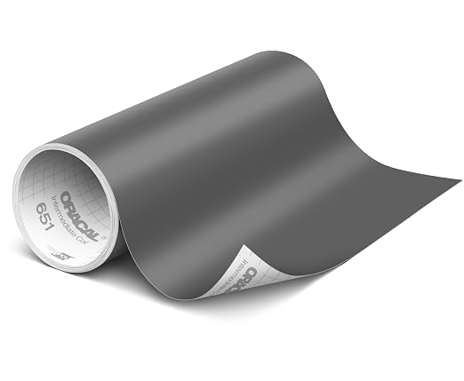 ORACAL 651 Matte Dark Grey Vinyl Durable Roll Easy to Weed Permanent Adhesive