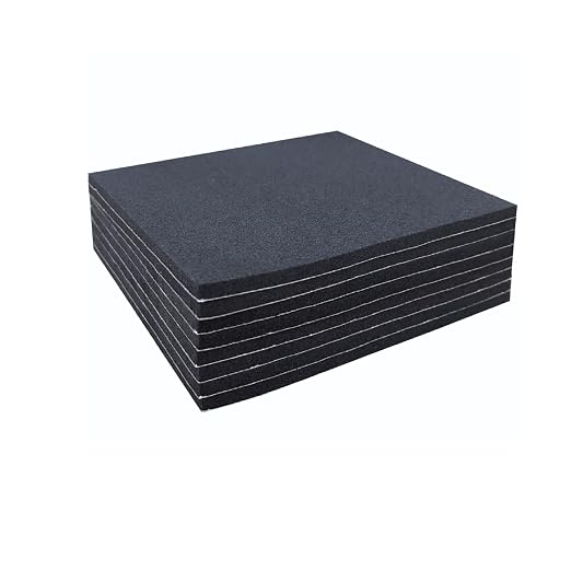 Adhesive Foam Padding 8 Pieces 6"x6"x1/16 Neoprene