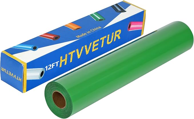 HTV Iron on Vinyl 12Inch by 12ft Roll HTV Heat Transfer Vinyl